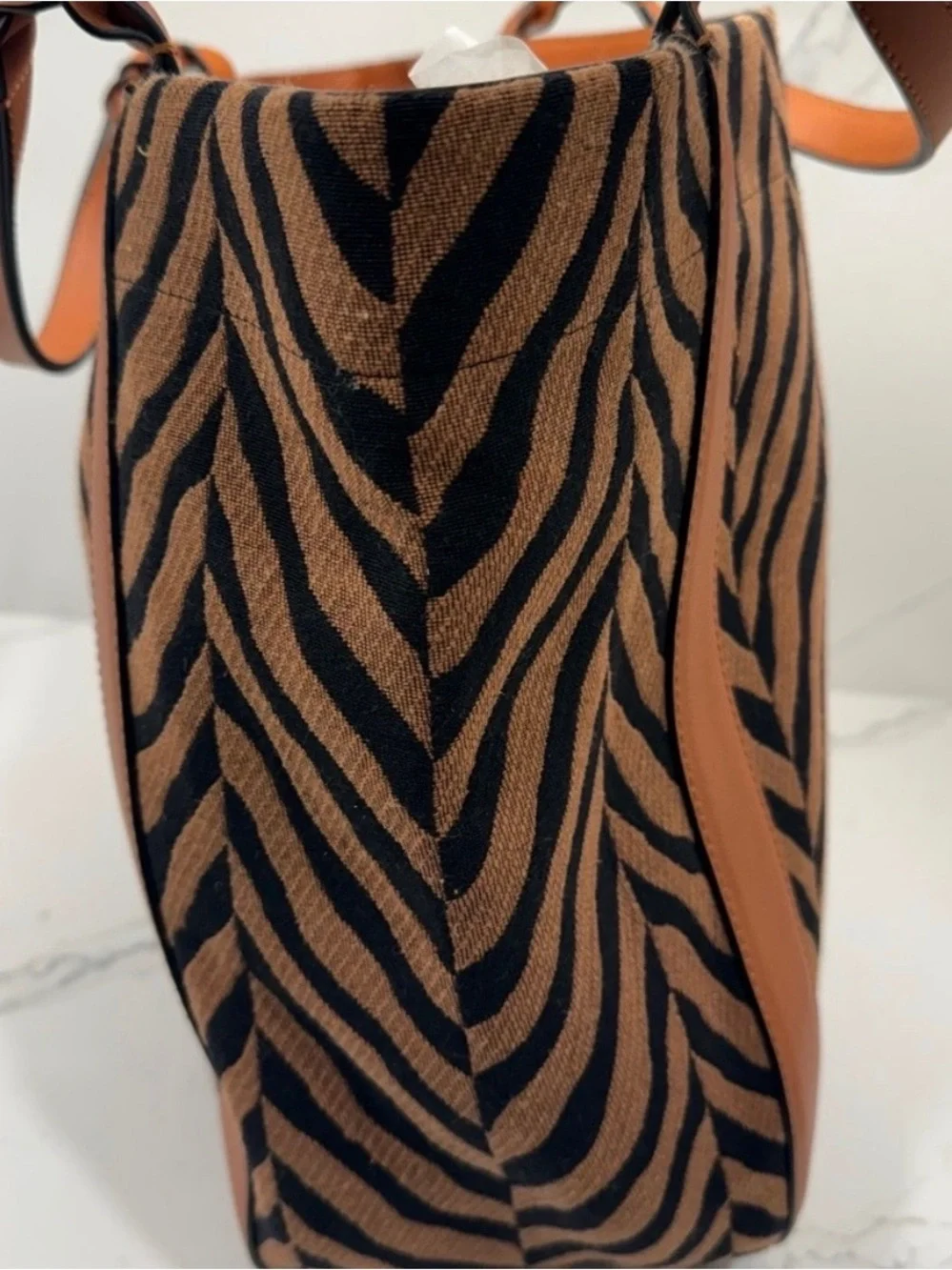 Ulla Johnson Albers Tiger Canvas Tote Bag
